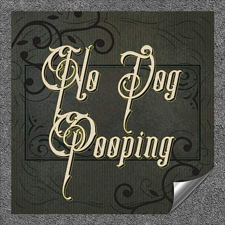 CGSignLab | אין כלב קופץ-מסגרת ויקטוריאנית מדבקות קיר אלומיניום תעשייתי כבד-חובה | 36 x36